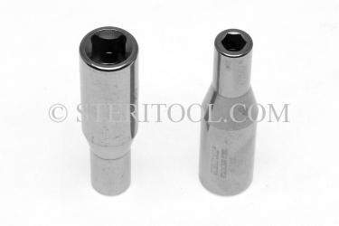 #10620 - 6mm x 3/8 DR Stainless Steel Deep Socket. 3/8 dr, 3/8dr, 3/8-dr, deep, stainless steel, socket